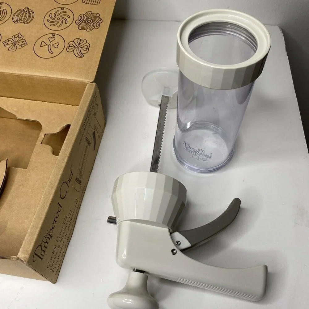 Pampered Chef Cookie Press 1525 Retired 15 Disks Designs Spritz Cookies